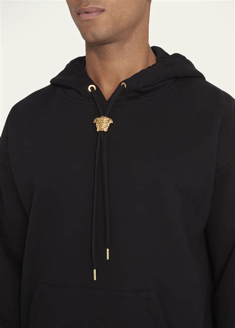 Versace Men's Medusa Bolo Pullover Hoodie 